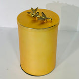 Round Gold Jar-Orchid