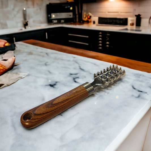 Wooden Handle Fish peeler-KT