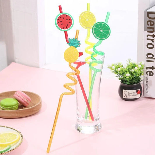 Cartoon Reusable Straws pack of 4