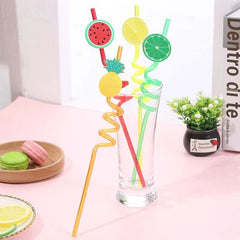 Cartoon Reusable Straws pack of 4