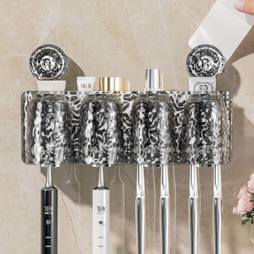 Acrylic Suction Toothbrush Cup Holder