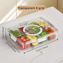 Transparent 8 Grid Snack Box