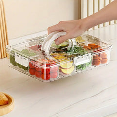 Transparent 8 Grid Snack Box