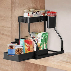 2 Tier Multipurpose Rack-Black