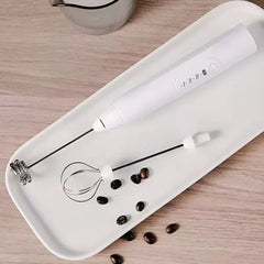 2in1 USB Rechargeable Coffee Beater-White