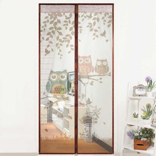 Printed Magnetic Mosquito Net -Brown