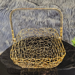 Golden Fruit Serving Basket (Minor Damage)