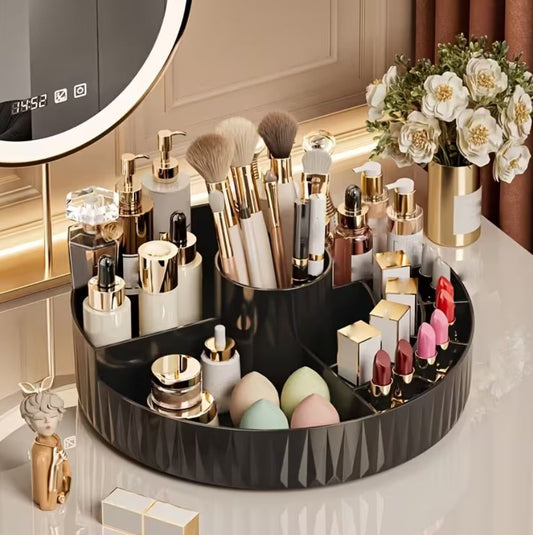 360° Rotating Cosmetic Display Tray-Black