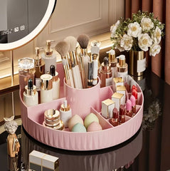 360° Rotating Cosmetic Display Tray-Pink