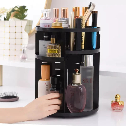 360 Degree Makeup Organizer-Black