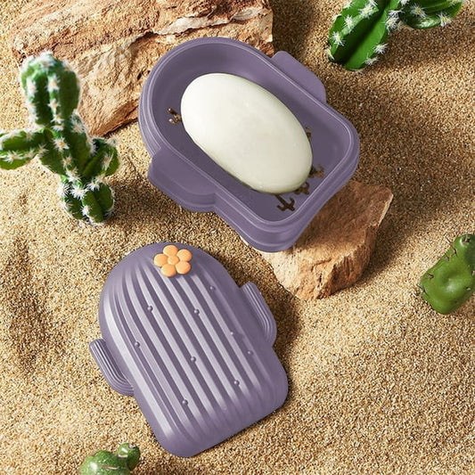Cactus Shaped Soap Dish-Purple