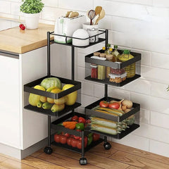 Premium 4 Layer Trolly Rotatable - Square