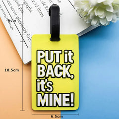 Creative Letter Silicone Soft Luggage Tags Card