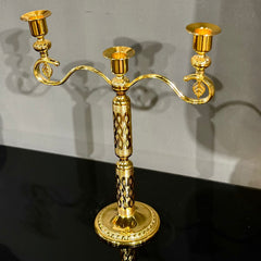 Golden Metal Candle Stand
