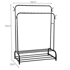 Dual Pole Metal Clothes Stand