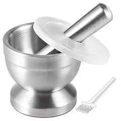 Stainless Steel Mortar and Pestle-Large
