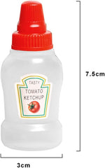 2 Pcs Mini Ketchup Bottles