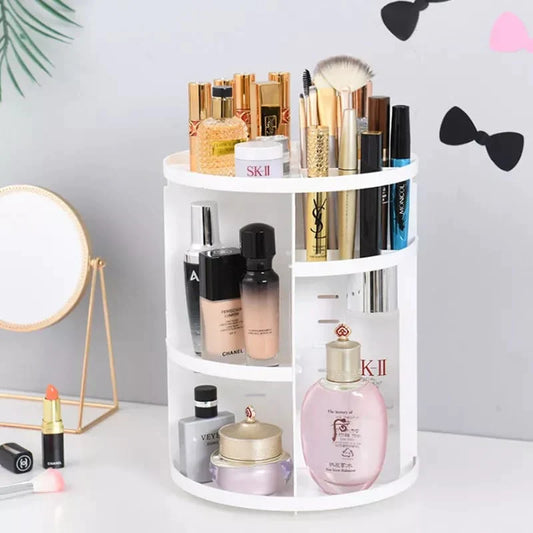360 Degree Makeup Organizer-White