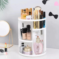 360 Degree Makeup Organizer-White