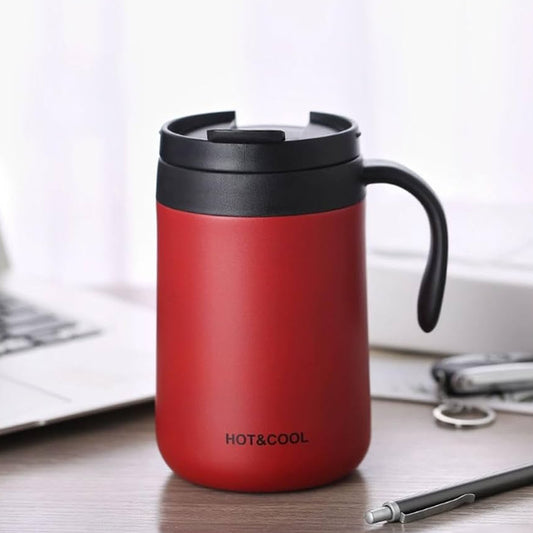 1 Pc Vacuum Coffee Mug 500ml-Red