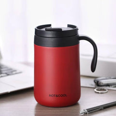 1 Pc Vacuum Coffee Mug 500ml-Red