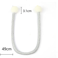 2 Pcs Curtain Holders Punch-Free Thick Rope