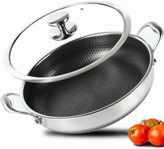 Double Handle Laser Coating Wok-36cm