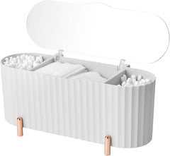 3 Slot Cotton Swab Dispenser-White