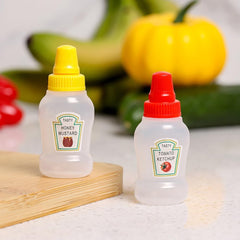 2 Pcs Mini Ketchup Bottles