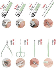 16 Pieces Set Nail Care Tools -Purple