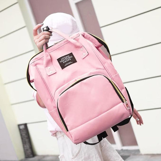 Large Capacity Baby Diaper Bag-Light Pink