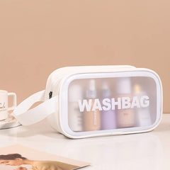 Wash Bag Makeup Travel Pouch White (M)