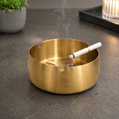Round Golden Deep AshTray-S