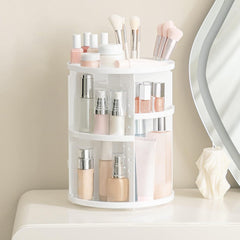 360 Degree Makeup Organizer-White