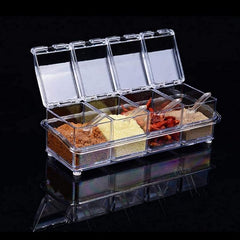Acrylic Seasoning Rack Spice Pots