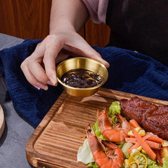 Golden Seasoning Plate Round Small