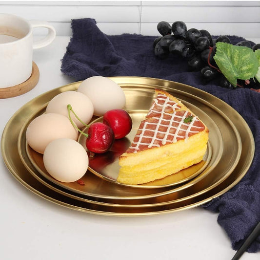 Round Gold Dinner Plate (20cm)