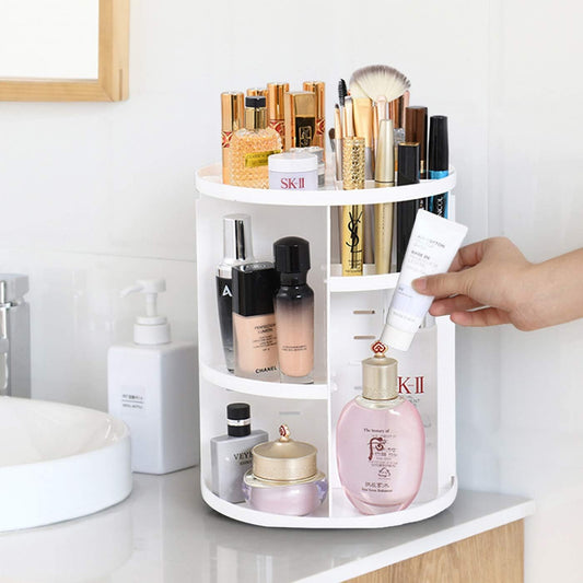 360 Degree Makeup Organizer-White