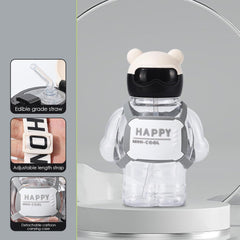 Cartoon Design Water Bottle-White