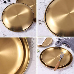 Round Gold Dinner Plate (23cm)