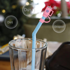 Silicone Straw Cover Cap (Bottle Design)