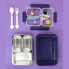 Stainless Steel Kids Lunch Box-Blue