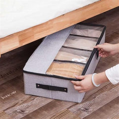 4 Partition Non Woven Transparent Shoes Organizer