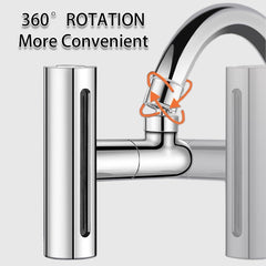 4 in 1 Waterfall Kitchen Faucet, 360° Swivel Faucet