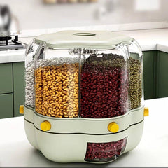 6 Compartment Grain Storage Box Small -Green