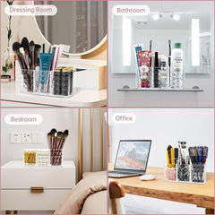 3 Compartments Brush Holder