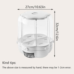 6 Compartment Grain Storage Box Large -White