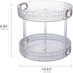 2 Layer Cosmetic Storage Organizer-White