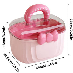 Double Layer Accessories Storage Box-Purple