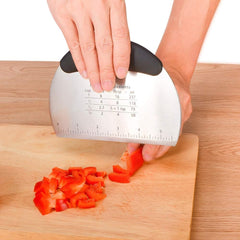 Stainless Steel Dough Scrapper (D-Shape)